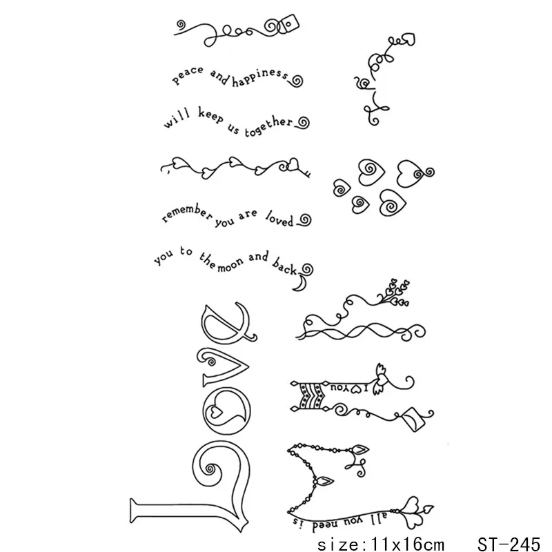 AZSG Various Blessings/Wishes/Lovelorn/Calendar Word Clear Stamps For DIY Scrapbooking/Album Decorative Silicone Stamp Crafts