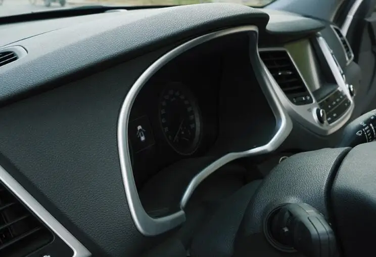 Стайлинга автомобилей Dashboard Даш доска рамка отделка интерьера Стикеры для Tucson 2015