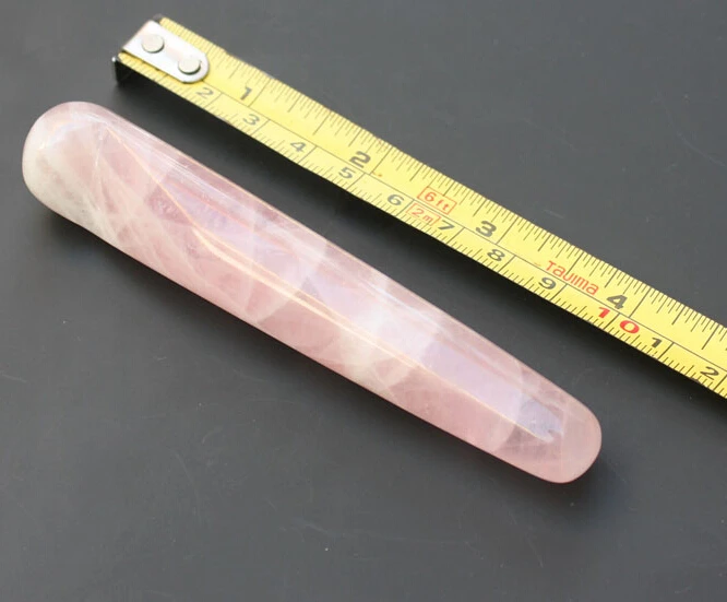 Natural crystal rose quartz face massage wand pleasure body |