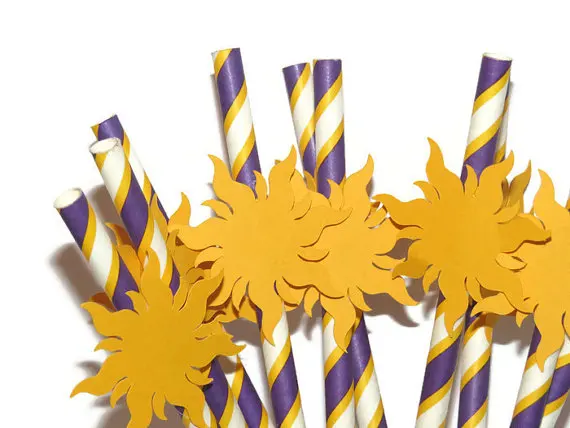 

Tangled sun Party Straws - party wedding, engagement, birthday, baby bridal shower straw