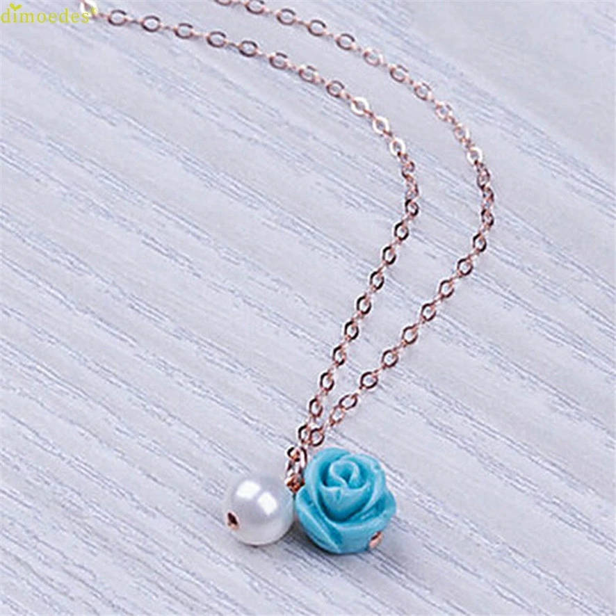 HOT Brand Classic Blue Rose Imitation Pearl Foot Jewelry Anklet Chain Bracelet | Украшения и аксессуары