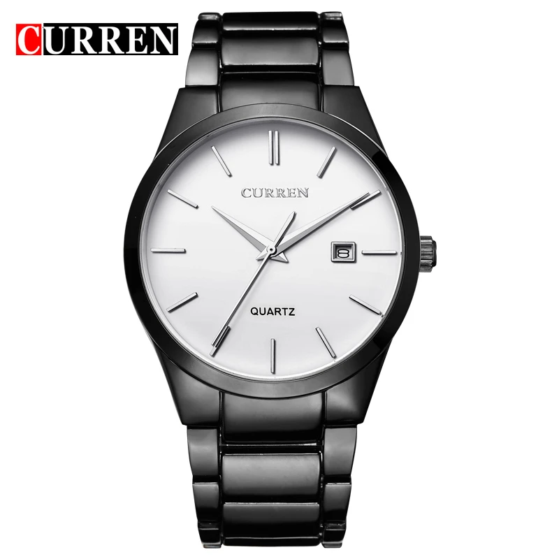 

CURREN Men Watch Military Waterproof Full Steel Watch Fashion Business Calendar Quartz Wristwatch Men Gifts Relogio masculino