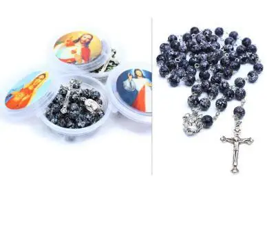 

Catholic Rosary Prayer Necklace Beads Religious Jewelry Cross Necklace