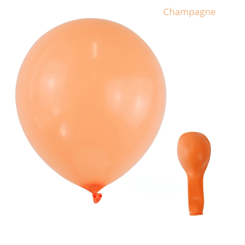 champagne 100 шт., цветные латексные шары в виде макарон, пастельные вечерние шары для свадьбы, дня рождения, вечеринки, вечерние украшения для девочек - Цвет: champagne