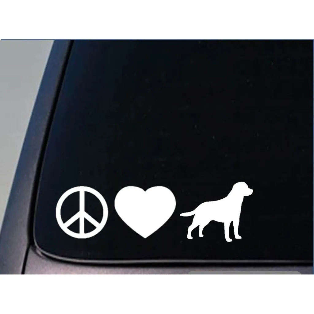 

Peace love Labrador Retriever sticker vinyl lab duck hunt window Sticker 15cm