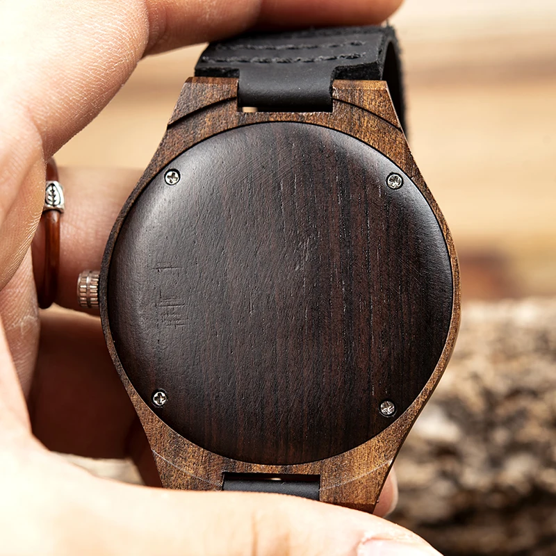 Relogio masculino BOBO BIRD часы из черного дерева для мужчин Япония движение мужские t кварцевые деревянные часы erkek kol saati мужской подарок с логотипом