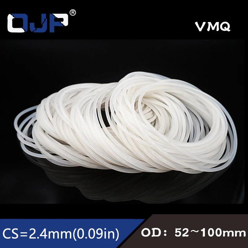 Белое Силиконовое кольцо из силикона/VMQ уплотнительное толщиной 2 4 мм