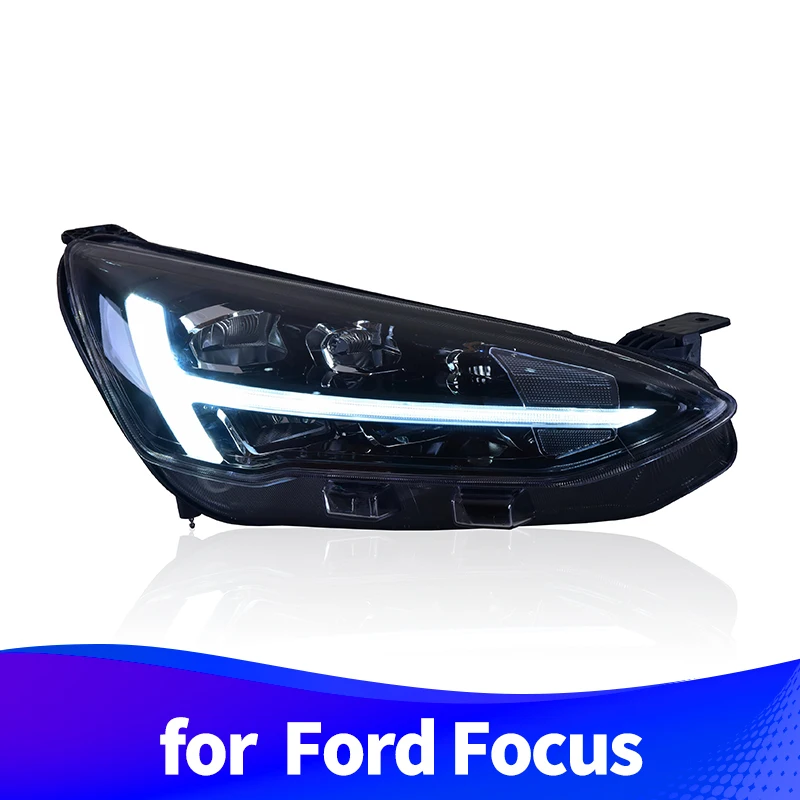 Фара в сборе для Ford Focus светодиодные фары дневного света поворотник светодиодный Низкий Луч полный светодиодный источник света