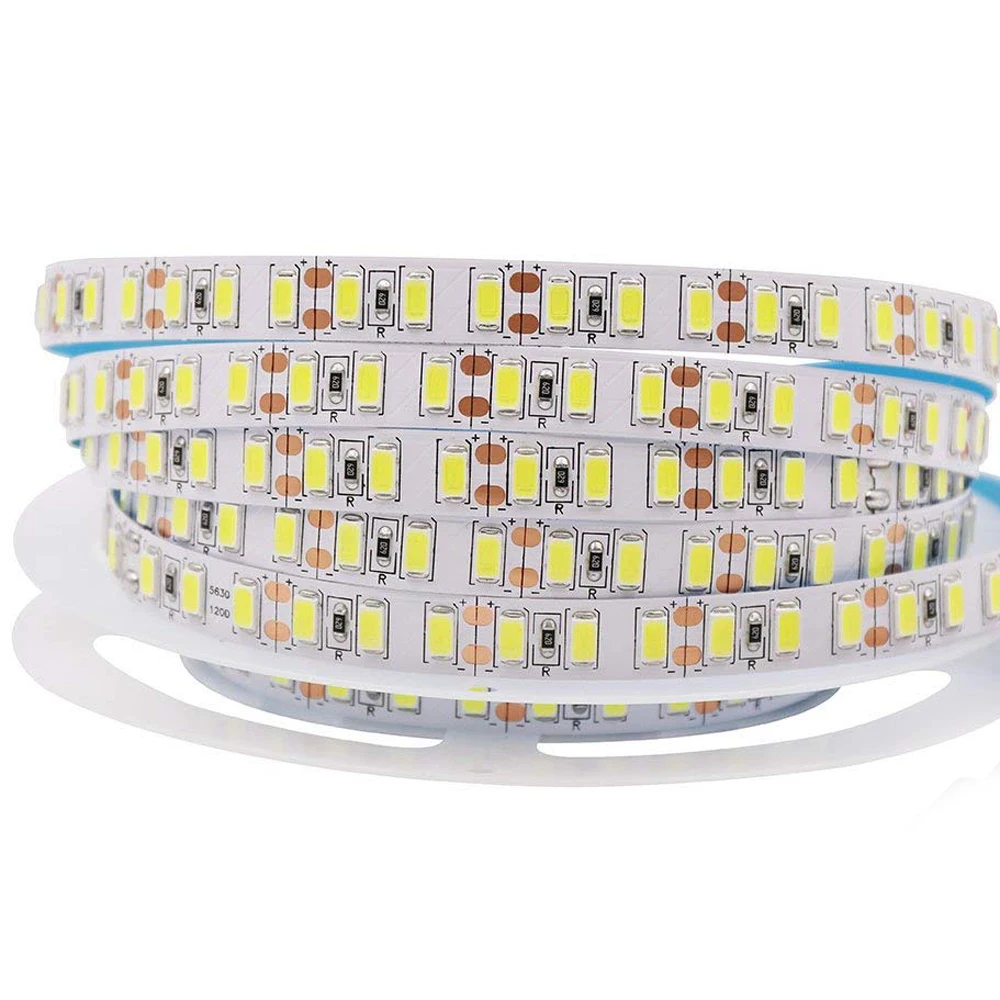 5 м 300 Светодиодная лента 5630 5730 DC12V 60 светодиодов/м 120LED/м водонепроницаемая