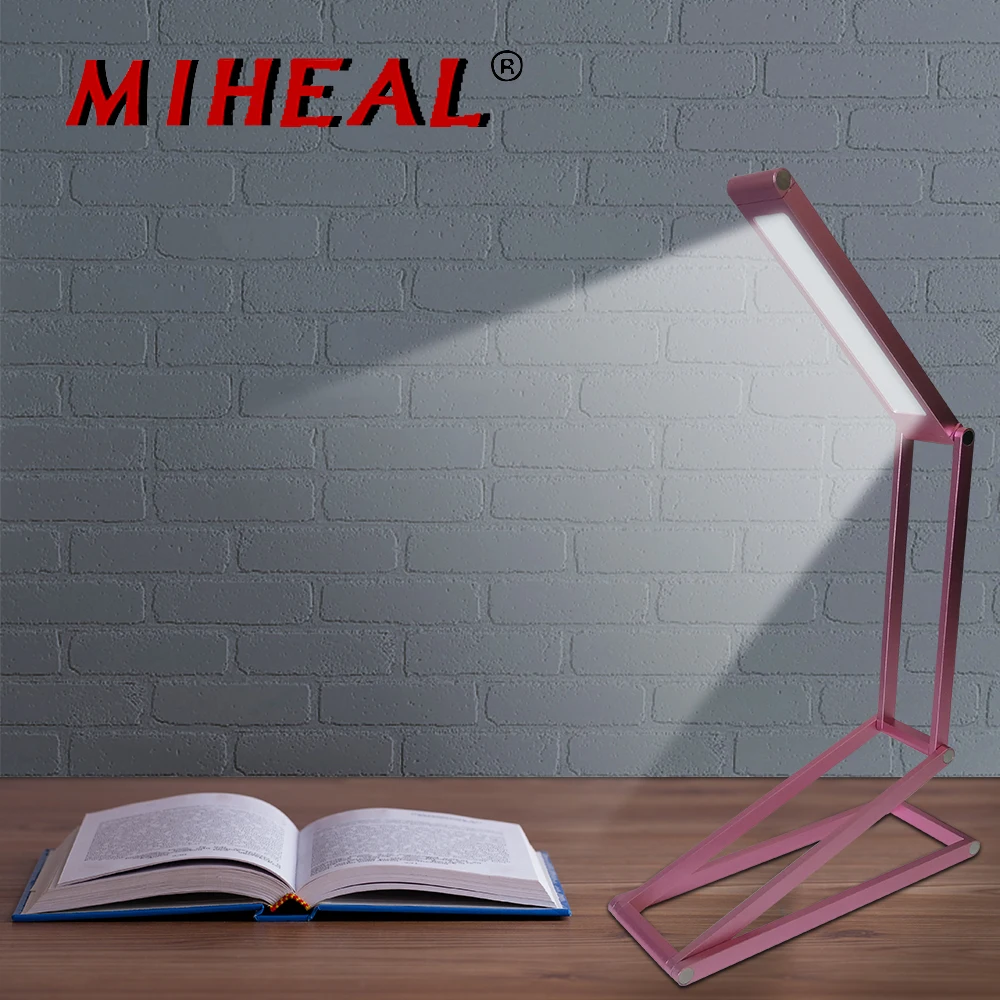 4 Fold Arm Dimmable Table Lamp 360 Degree Rotation Adjustable USB Rechargeable LED Light for Reading Working Camping Lighting | Лампы и