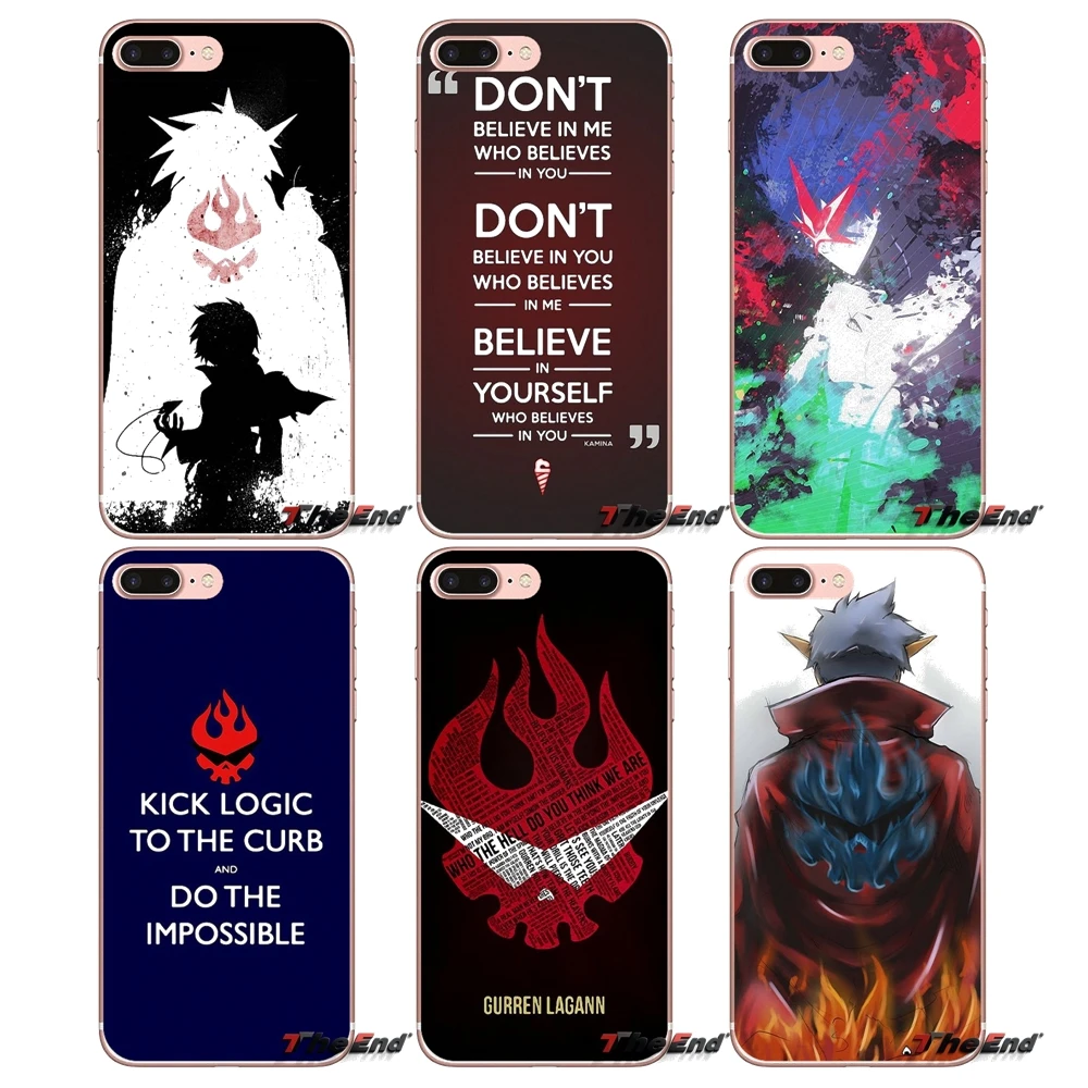 Чехлы для телевизоров Tengen toppa gurren lagann Samsung Galaxy S2 S3 S4 S5 MINI S6 S7 edge S8 S9 Plus Note 2 3 4 5 8 Coque Fundas