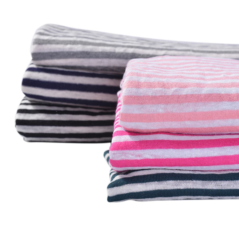 Полосатая льняная ткань материал для шитья Джерси футболок или платьев не