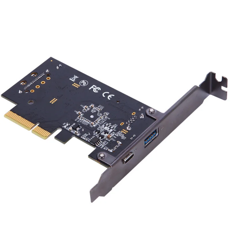 Карта расширения PCIe на USB 3 1 Type C + A сетевой адаптер карта для настольного ПК