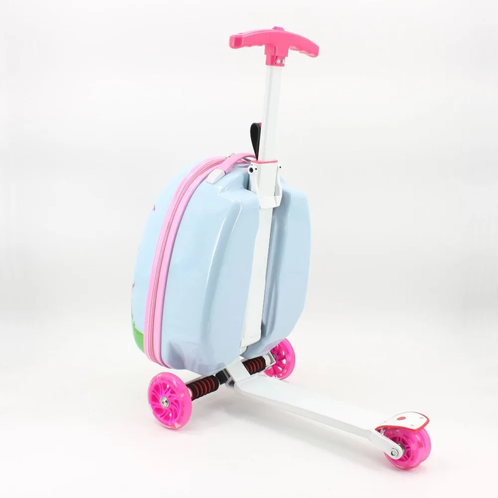 children's luggage skateboard pull rod box 16-inch Lightening wheel boy and girl's baby travel boarding | Багаж и сумки