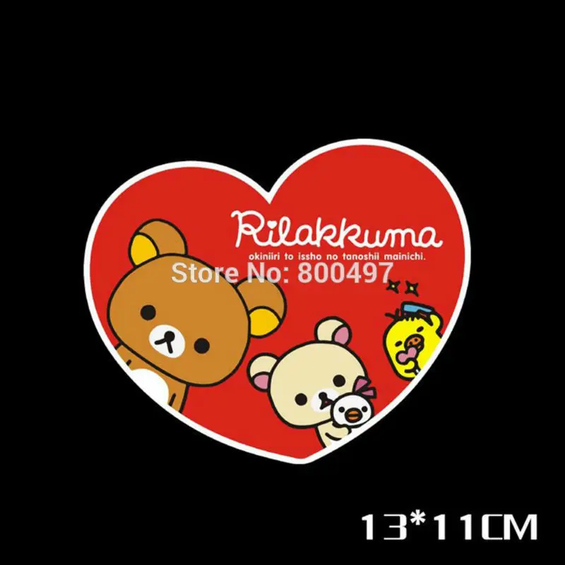

10 x Newest Lovely Car Cover Cartoon Bear Rilakkuma Love Heart Car Sticker Car Decal for Toyota Chevrolet Volkswagen Honda Lada