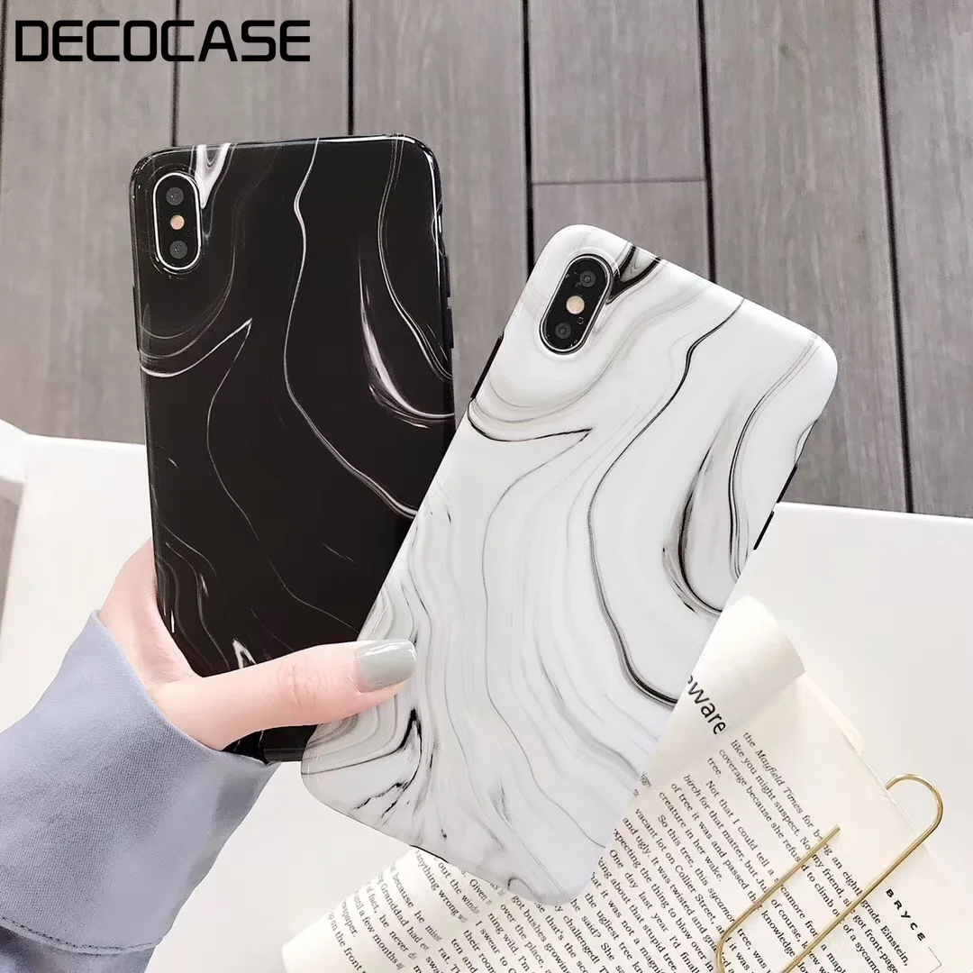 DECOCASE простые классические черные белые линии Breif силиконовые пара женщин мужчин