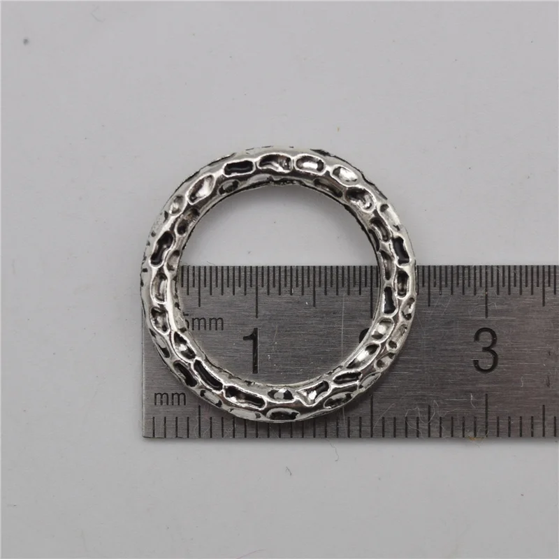 50 шт. круглые бусины пончики серебристого цвета 24 мм|jewelry finding|finding ringring finding |