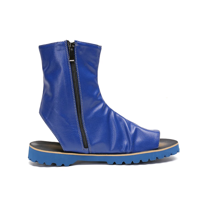 Модные летние мужские сандалии мужская пляжная обувь кожаные вьетнамки на