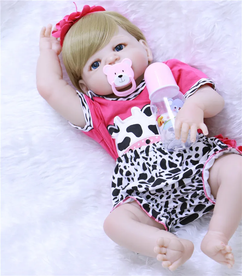 Кукла Bebe 56 см силиконовая игрушка для девочек кукла новорожденных подарок детей