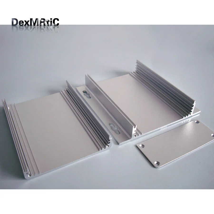Алюминий корпус Мощность Оболочка Чехол экструдированный коробка DIY 90*35*120 мм раздельный Тип серебро для крепления к стене