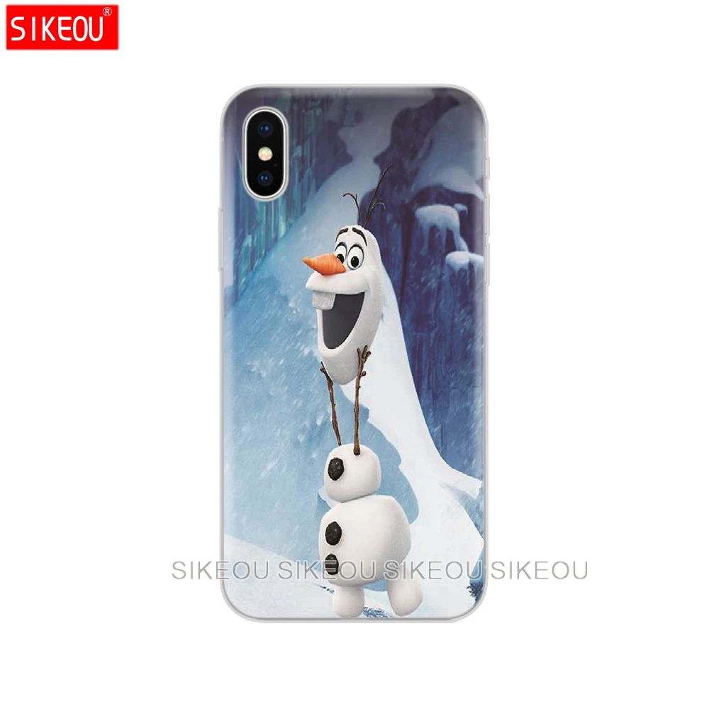 Силиконовый чехол для телефона для Iphone 6X8 7 6s 5 5S SE Plus 10 XR XS Max чехол милый Олаф - Цвет: 70215