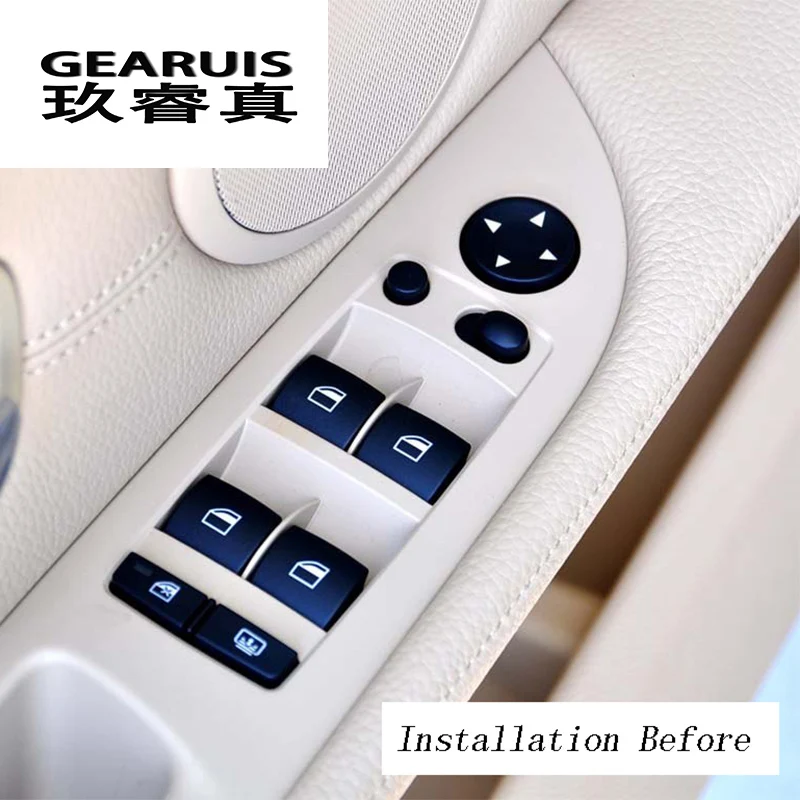 Автомобильный Стайлинг стеклоподъемник управление рамкой кнопки переключатель