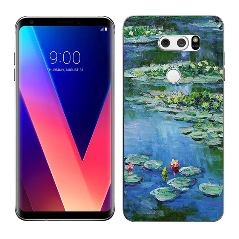Чехлы для LG V30 тонкие мягкие ТПУ 6 0 дюйма масляные накладки на заднюю панель