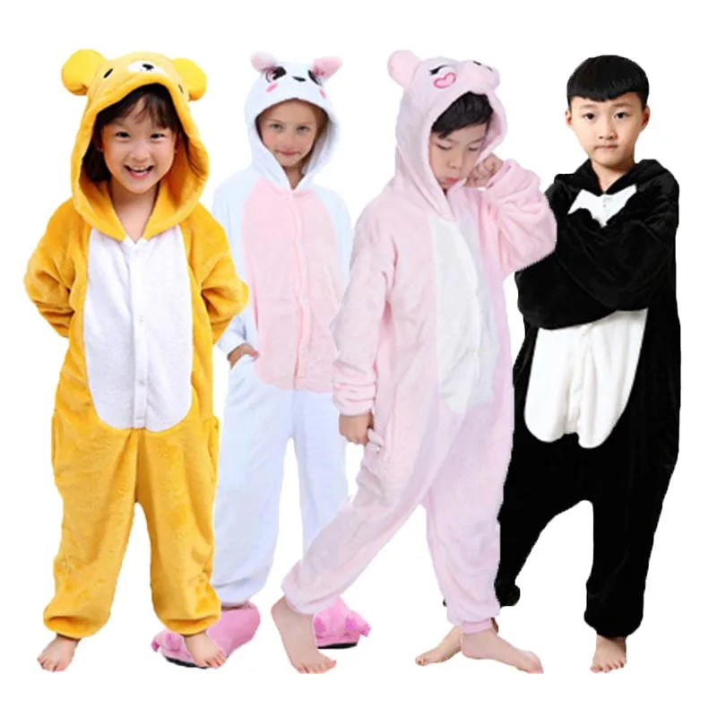 Новый Kigurumi Косплэй купальный теплые пижамы Хеллоуин костюм мультфильм Животные