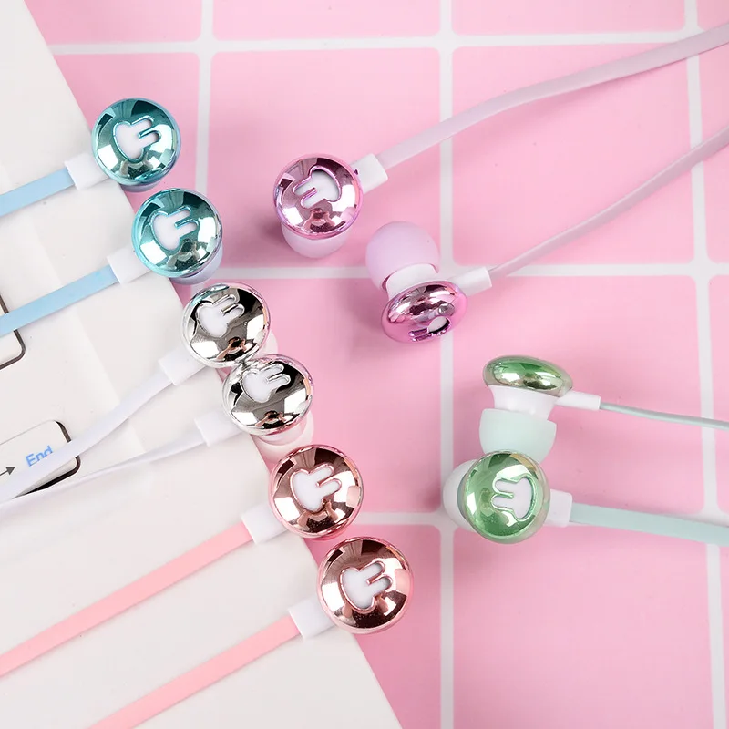 CHICLITS милые наушники в виде кролика из мультфильма карамельного цвета 3 5 мм