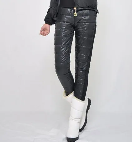 

Clearance price winter women's down trousers female double faced thickening down pants slim boot cut QY13011304