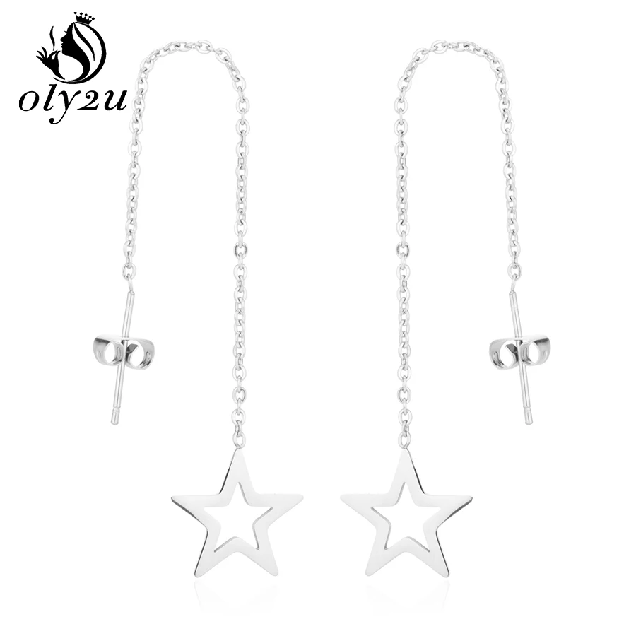 Oly2u висячие серьги с золотыми звездами модные ювелирные изделия для женщин