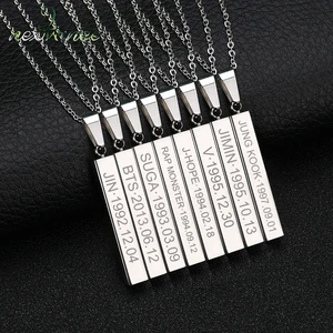 Nextvance BT членов Дата фамилия бар Цепочки и ожерелья Нержавеющаясталь индивидуально выгравироанные надписи кулон Цепочки и ожерелья для детей; Семейный комплект для мамы и персональный подарок