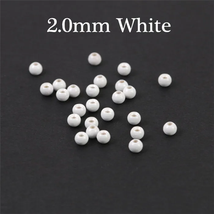 2.0mm White Maximumcatch25 штук 2,0-4,6 мм вольфрамовый материал для завязывания МУШЕК БУСИНЫ для завязывания мушек окрашенные шарики для Нимфы - Цвет: 2.0mm White