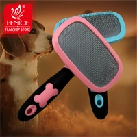 high quality pet grooming comb soft thin pin massaging beauty 360 degree rotaton anti slip handle