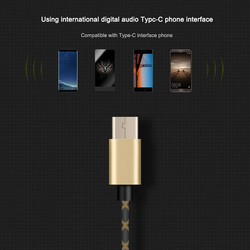 HANGRUI usb type C наушники в ухо наушники с микрофоном бас проводные наушники для Xiaomi Mi6 letv leeco le 2 2Pro Max type-C наушники