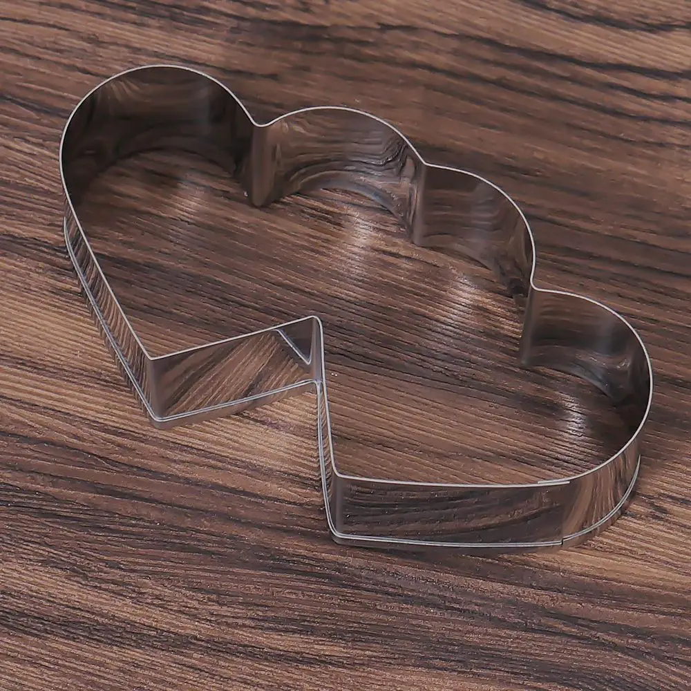 3D Сладкая любовь тема нержавеющая сталь печенье резак конфеты Двойное сердце