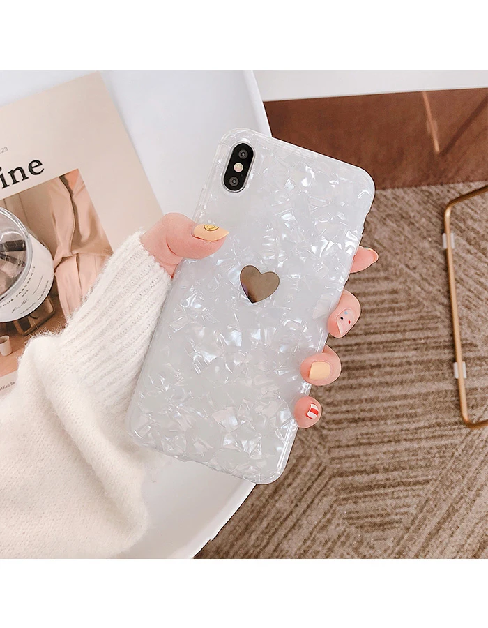 GlamPhone чехол с фритиллярным покрытием Золотое любовное Сердце чехол для телефона для iPhone X XS Max XR Мягкий ТПУ чехол для iPhone 7 8 6 6s Plus чехол