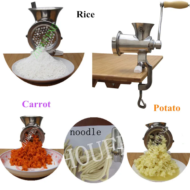 Маленькая ручная мясорубка рисовая морковь перец картофель экструдер машина для