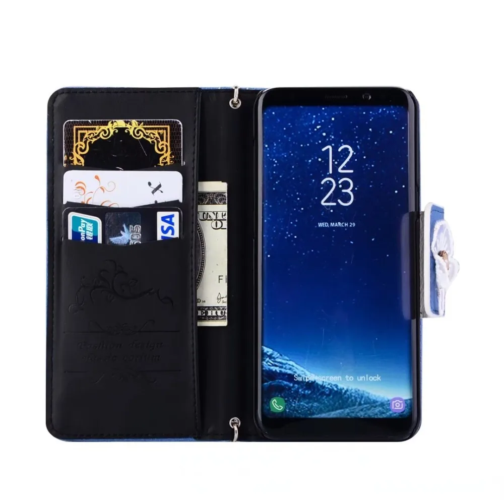 Ritozcase бумажник карты кожаный чехол для телефона samsung Galaxy s8 s9 плюс s7 edge примечание 9 8 сумки ремень-цепочка задняя крышка