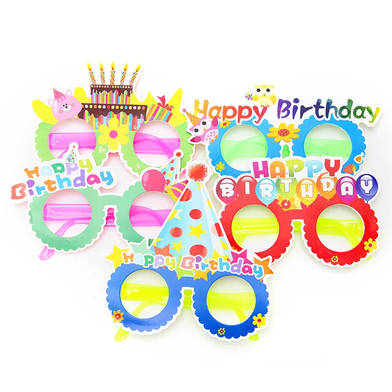 

1PC Cartoon Funny Party Glasses Halloween paper glasses Happy Birthday Novel Sunglasses Children Party Gift
