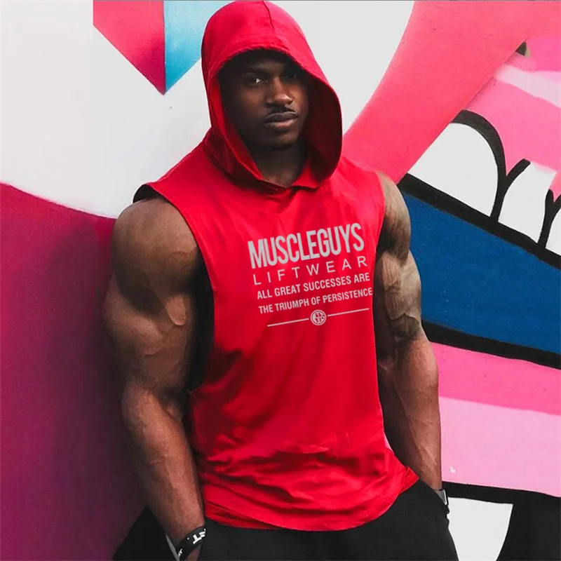 Liftwear от Muscleguys рубашка без рукавов с капюшоном фирменная одежда для спортзала