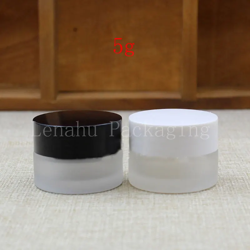Wholesale 5g Transparent Frosted Cream Bottles, 5cc Beauty Skin Care Cream Bottle, Cosmetic Packaging Container