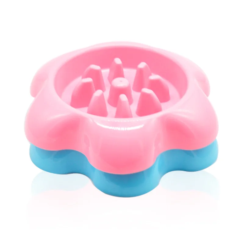 Пластиковая чаша для домашних собак с замедленным пухом, кормушка для еды в форме цветка для маленьких и крупных собак, кошек BW741