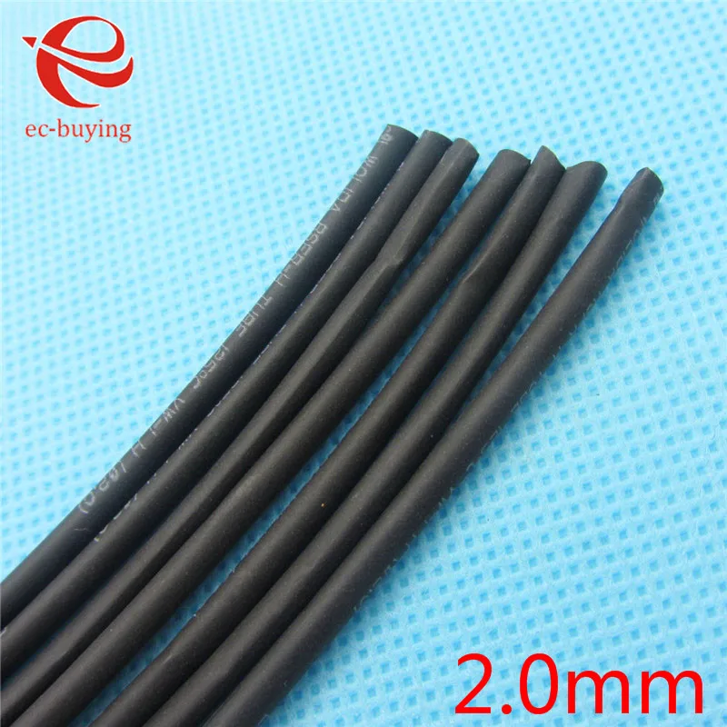 1 м термоусадочные трубки Термоусадочная трубка черная внутренняя Диаметр 2 мм
