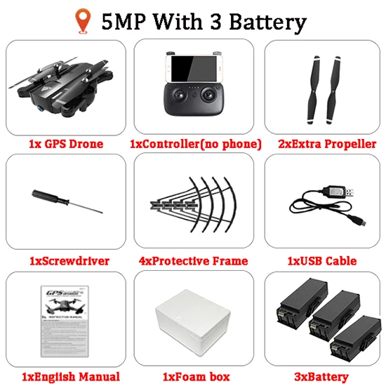 5MP 3B SG900 SG900S SG900-S X192 gps Квадрокоптер с 1080P HD камерой вертолет с фиксированной точкой wifi FPV Дрон режим следования за мной - Цвет: 5MP 3B