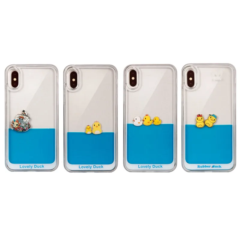 DIS чехол для телефона для iphone 8 7 6 6s plus простой милый мультфильм животное для iphone X XR XS MAX бег вода плавание утка Funda