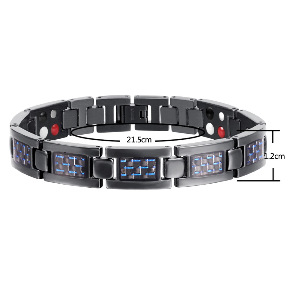 Высокое качество здоровье и гигиена титановый браслет магнитный синий