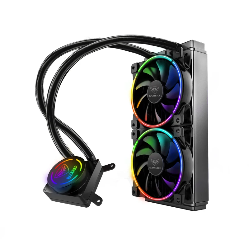 Pccooler GI-AP240X водяного охлаждения cpu жидкостный кулер для AMD TR4 intel 2011 2066 cpu Радиатор 120 мм RGB 4pin cpu вентилятор ПК тихий
