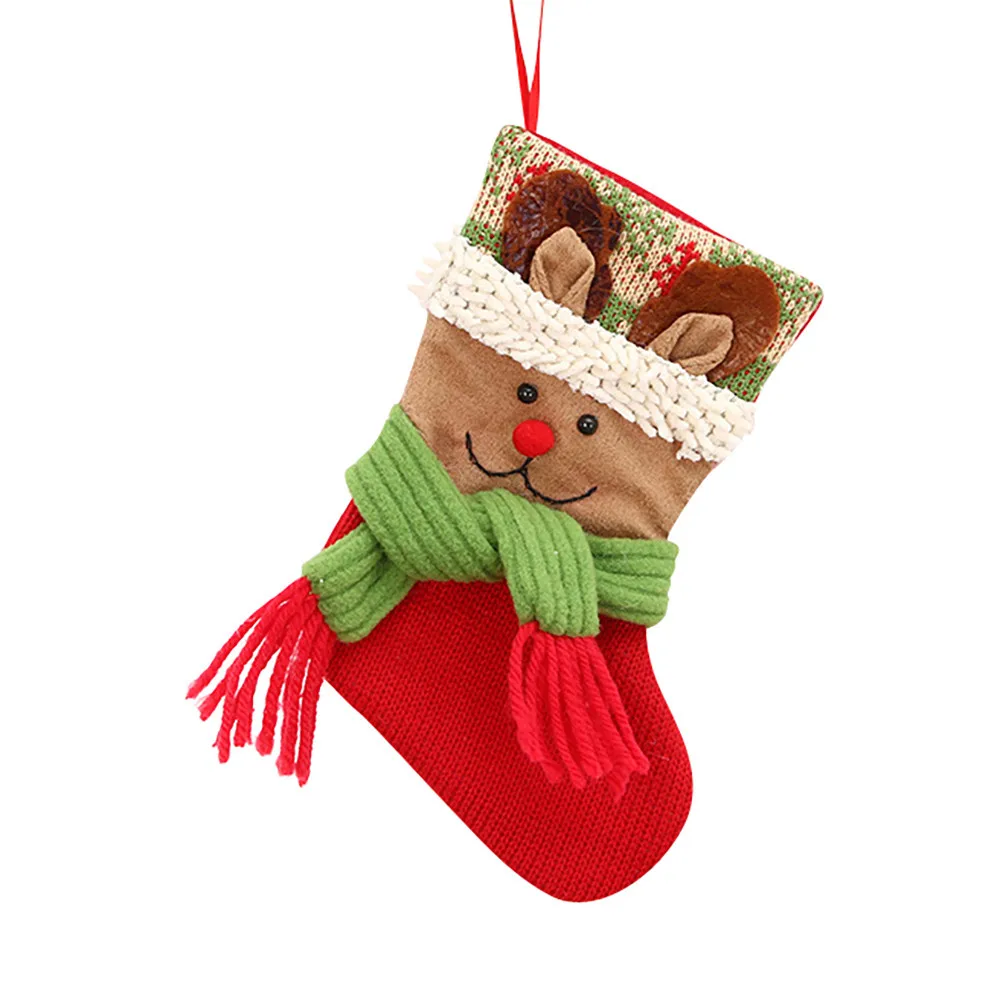 2018 Рождественские подарки бусины конфетка Рождество Санта Клаус носки со