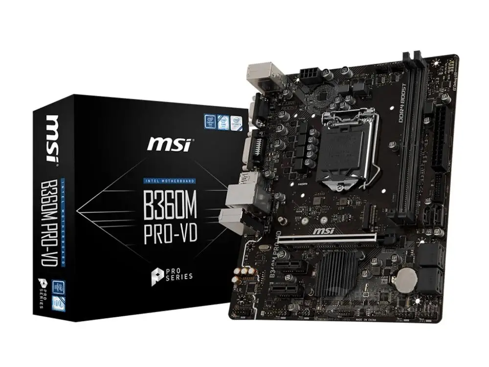 Оригинальная материнская плата MSI B360M новая с процессором LGA 1151 DDR4 USB2.0 USB3.1 32 ГБ для